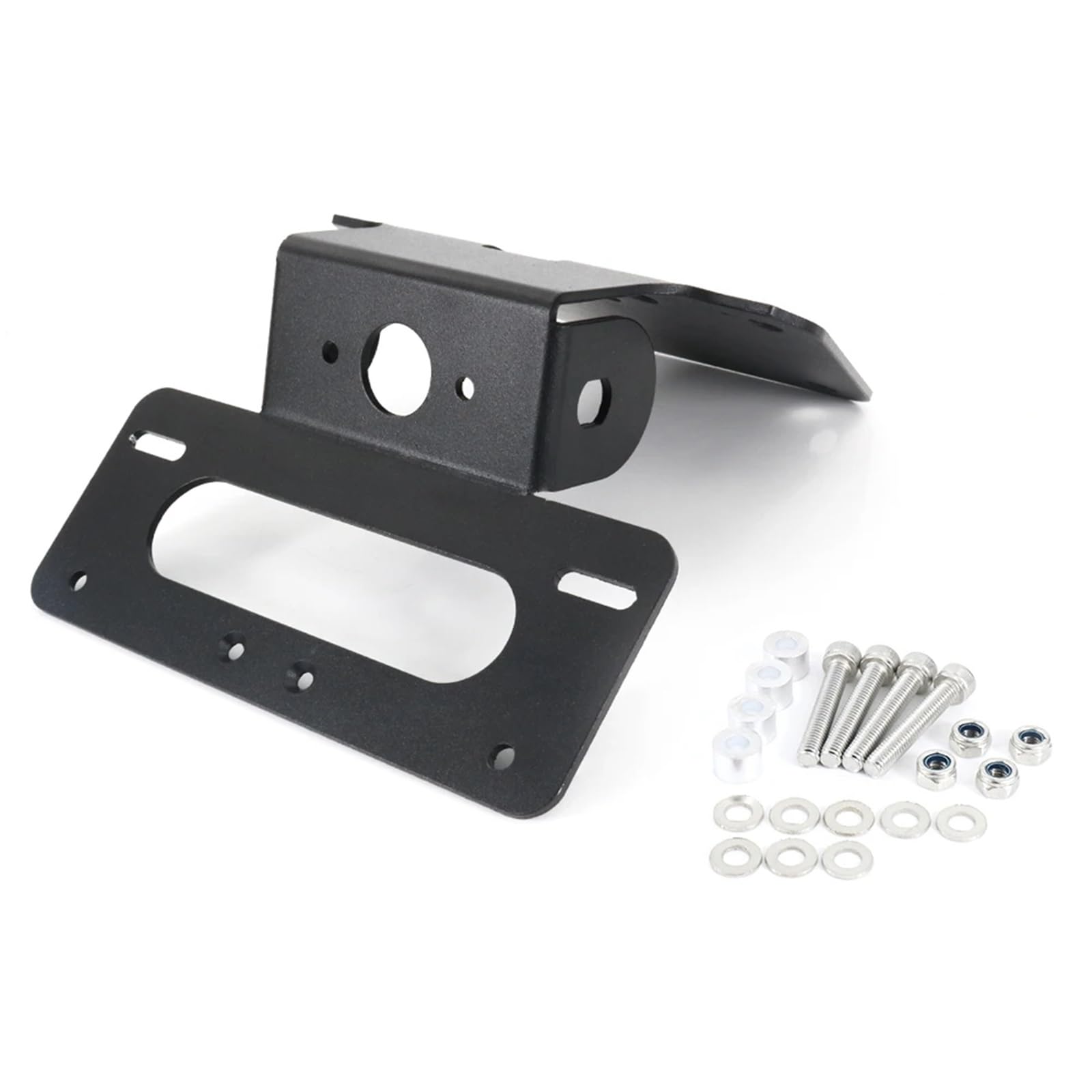 DSWILNV Kennzeichenhalter Motorrad Für Grom Für MSX125 2013 2014 2015 Motorrad-Hinterrad-Kennzeichenhalter-Heckrahmenhalterung Mit Leichtem Kotflügel(Without Reflector) von DSWILNV