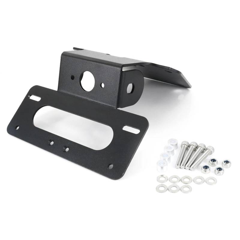 DSWILNV Kennzeichenhalter Motorrad Für Grom Für MSX125 2013 2014 2015 Motorrad-Hinterrad-Kennzeichenhalter-Heckrahmenhalterung Mit Leichtem Kotflügel(Without Reflector) von DSWILNV