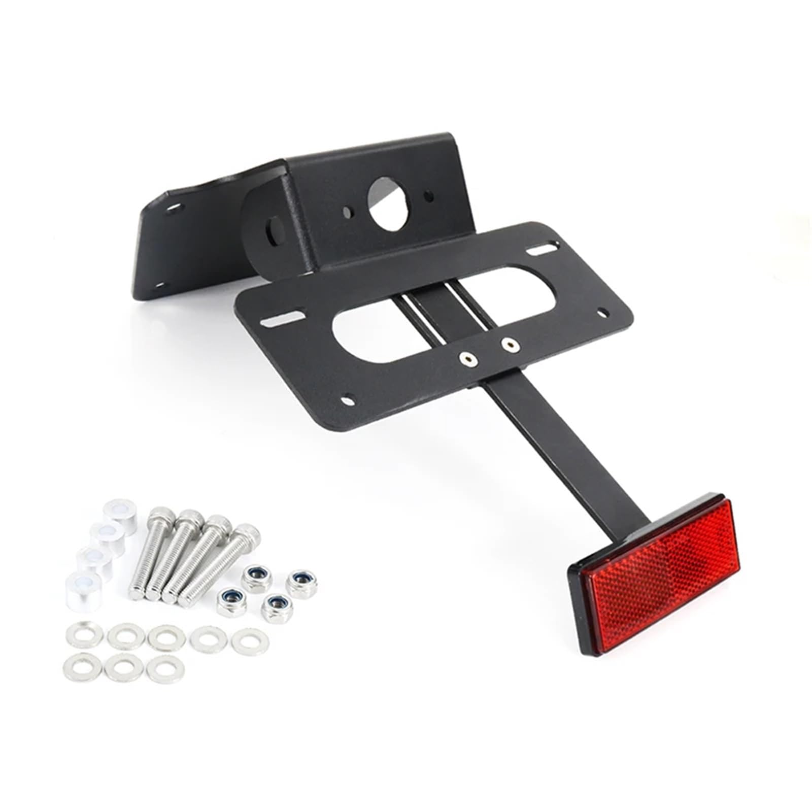 DSWILNV Kennzeichenhalter Motorrad Für Grom Für MSX125 2013 2014 2015 Motorrad-Hinterrad-Kennzeichenhalter-Heckrahmenhalterung Mit Leichtem Kotflügel(with Reflector) von DSWILNV