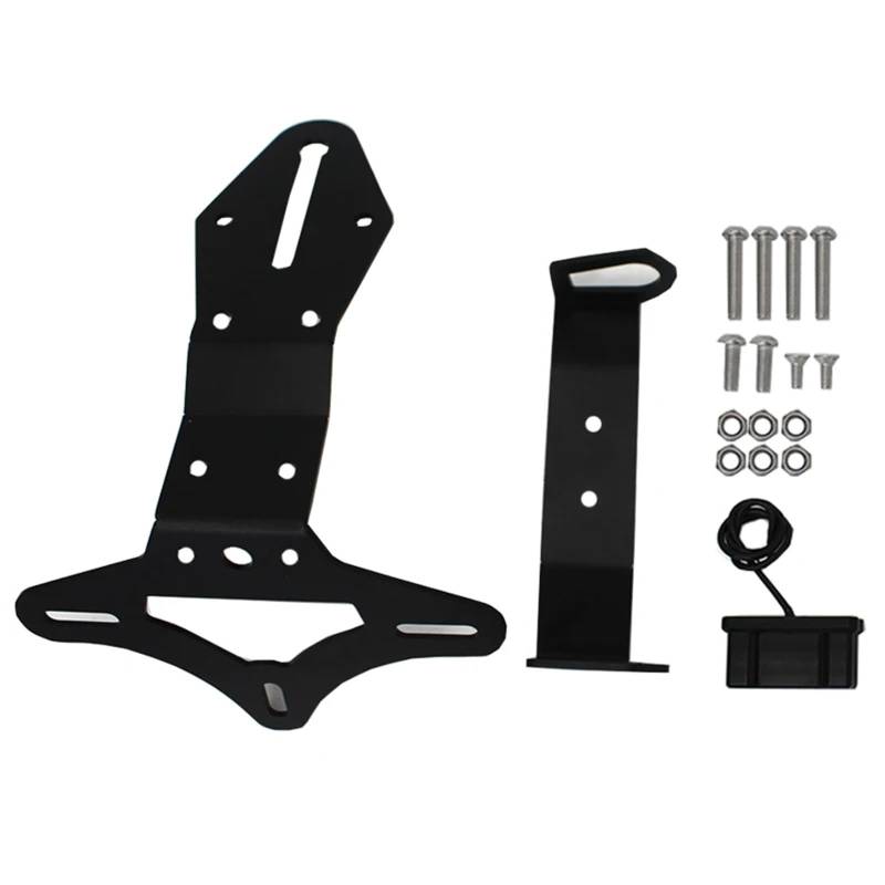 DSWILNV Kennzeichenhalter Motorrad Für Ninja Für ZX10R Für ZX10RR 2016 2017 2018 2019 2020 Motorrad Mit Lampe Kennzeichenrahmenhalter Halterung Heckklappe Kotflügel Beseitigen von DSWILNV