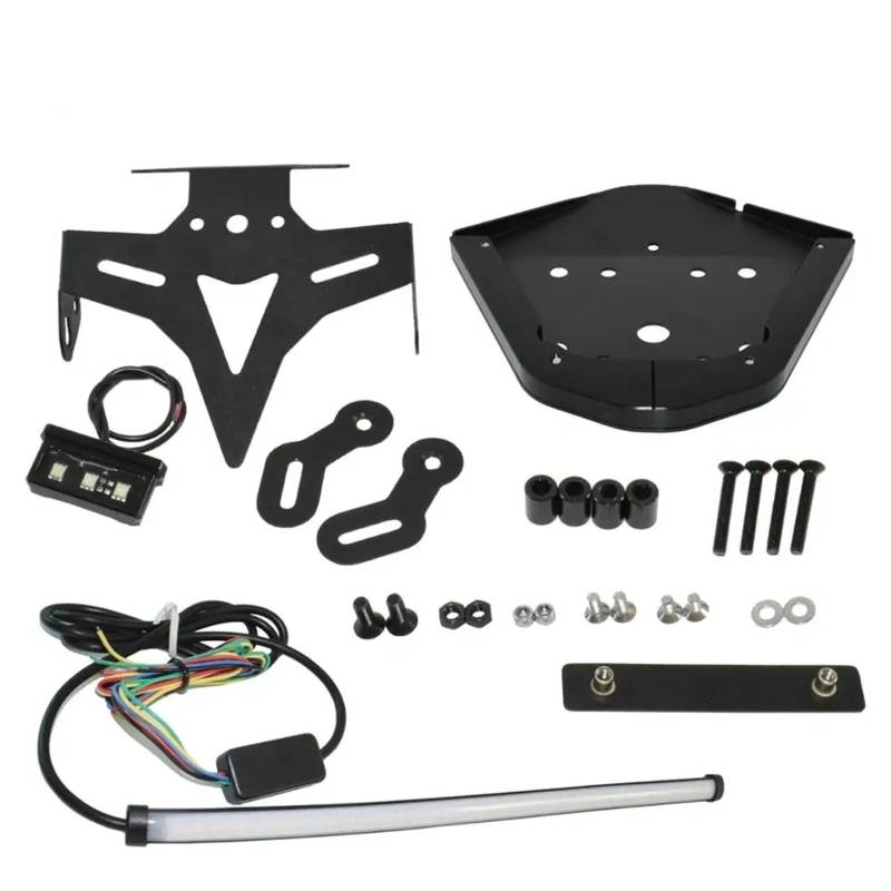 DSWILNV Kennzeichenhalter Motorrad Für S1000RR Für M1000RR Für S1000R Für M Für Sport 2021 2022 Mit Integriertem Blinker Rücklicht Hinten Kennzeichen Rahmen Halter Fender Eliminieren von DSWILNV