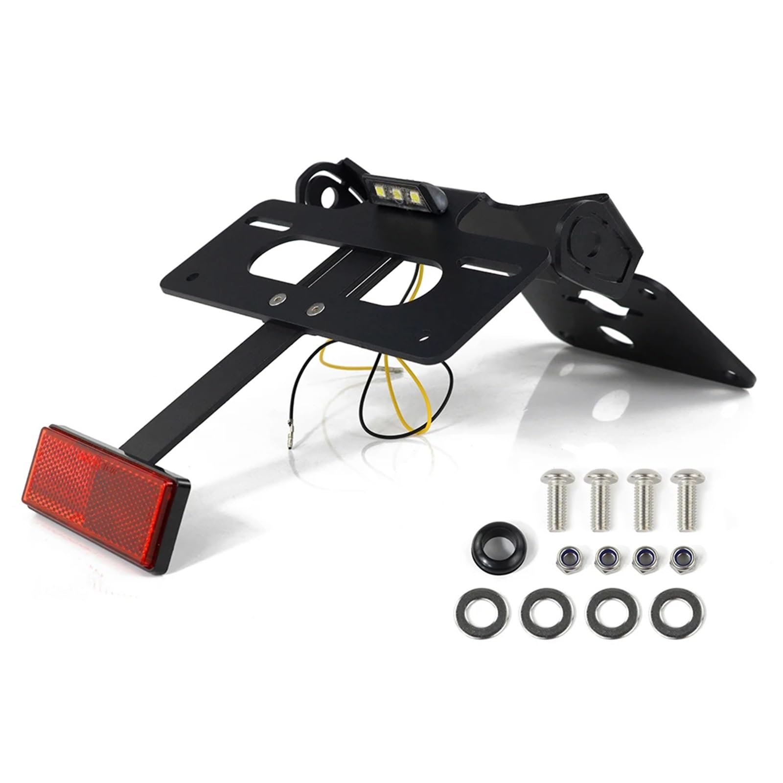 DSWILNV Kennzeichenhalter Motorrad Für Z900RS 2018 2019 2020 2021 2022 2023 Motorrad Hinten Kennzeichen Halter Halterung Mit Licht Schwanz Ordentlich Fender Eliminieren(with Reflector) von DSWILNV