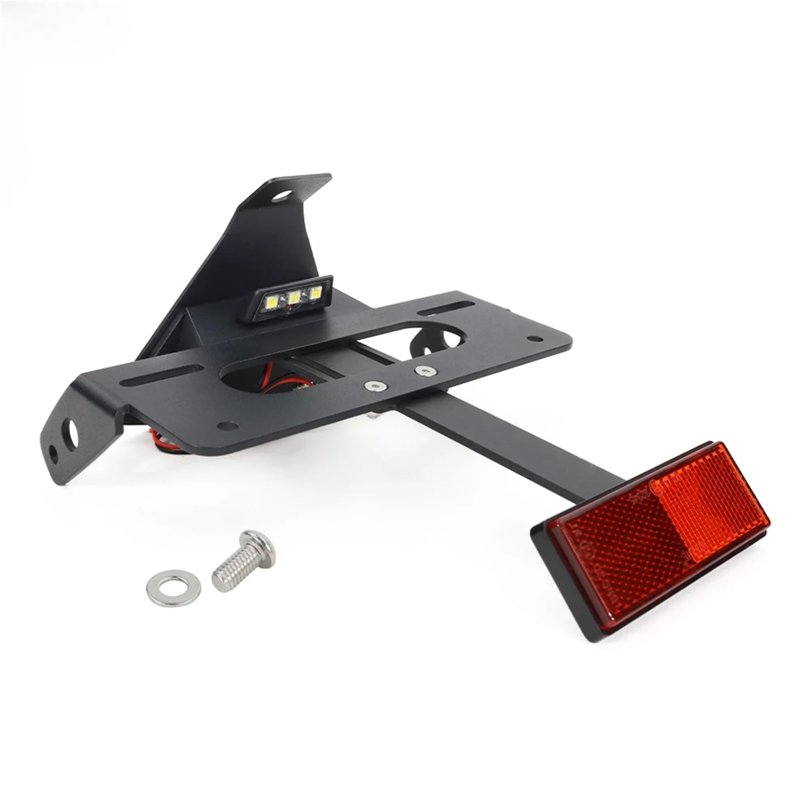 DSWILNV Kennzeichenhalter Motorrad Kompatibel Mit Aprilia Für RSV4 Für R Für RF Für RR Für Factory 2009-2020 Motorrad-Kennzeichenhalterhalterung Heckfender Entfernen(Without Reflector) von DSWILNV