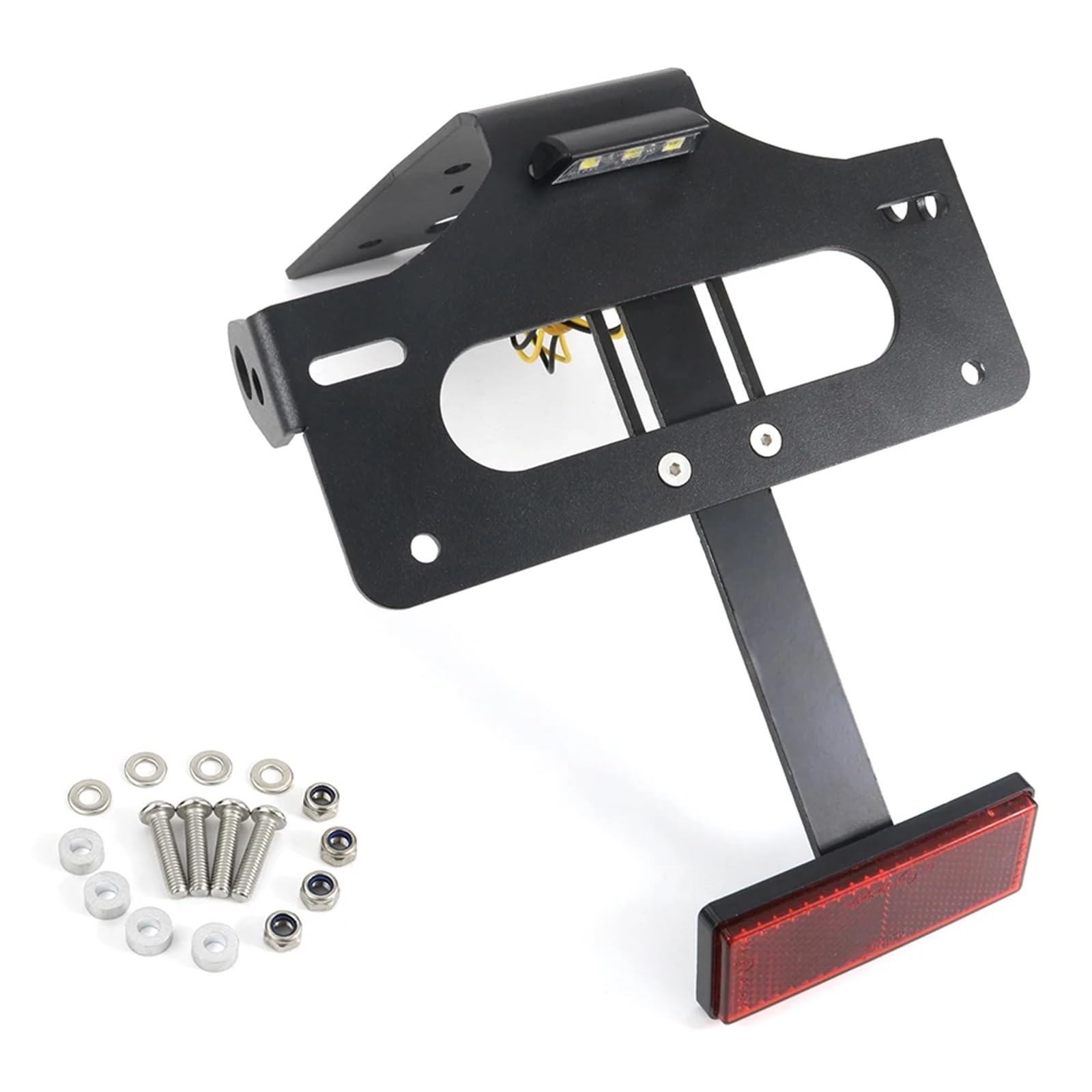 DSWILNV Kennzeichenhalter Motorrad Kompatibel Mit CBR600F 2011-2014 Für CB600F Für Hornet Für 599 1998-2013 Motorrad-Heckklappen-Kennzeichenhalter-Kotflügel-Entfernungsset(with Reflector) von DSWILNV