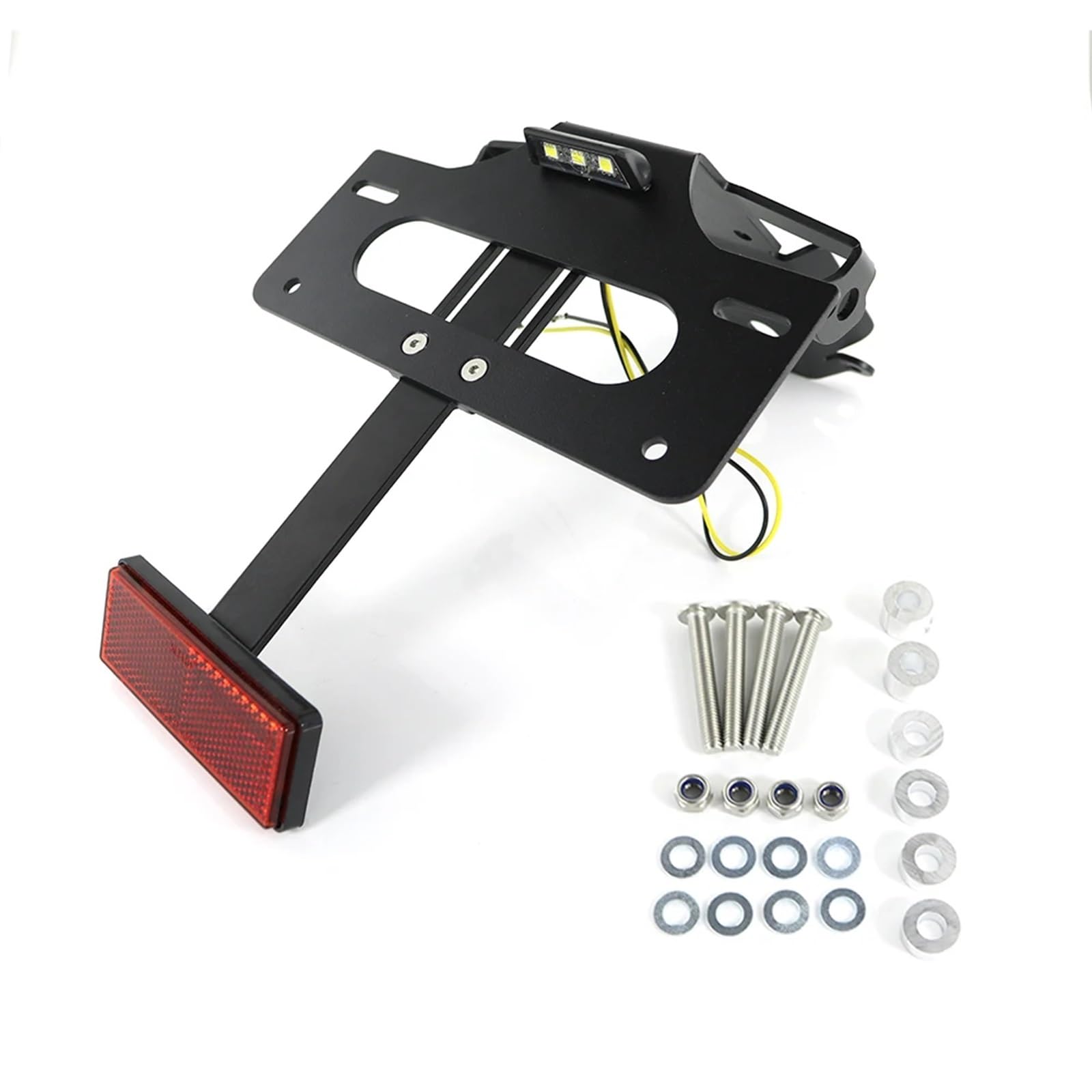 DSWILNV Kennzeichenhalter Motorrad Kompatibel Mit Ducati 899 Für Panigale 2013–2015 959 Für Panigale 2016–2021 Kennzeichenhalterhalterung Heck-Fender-Entfernungssatz(with Reflector) von DSWILNV