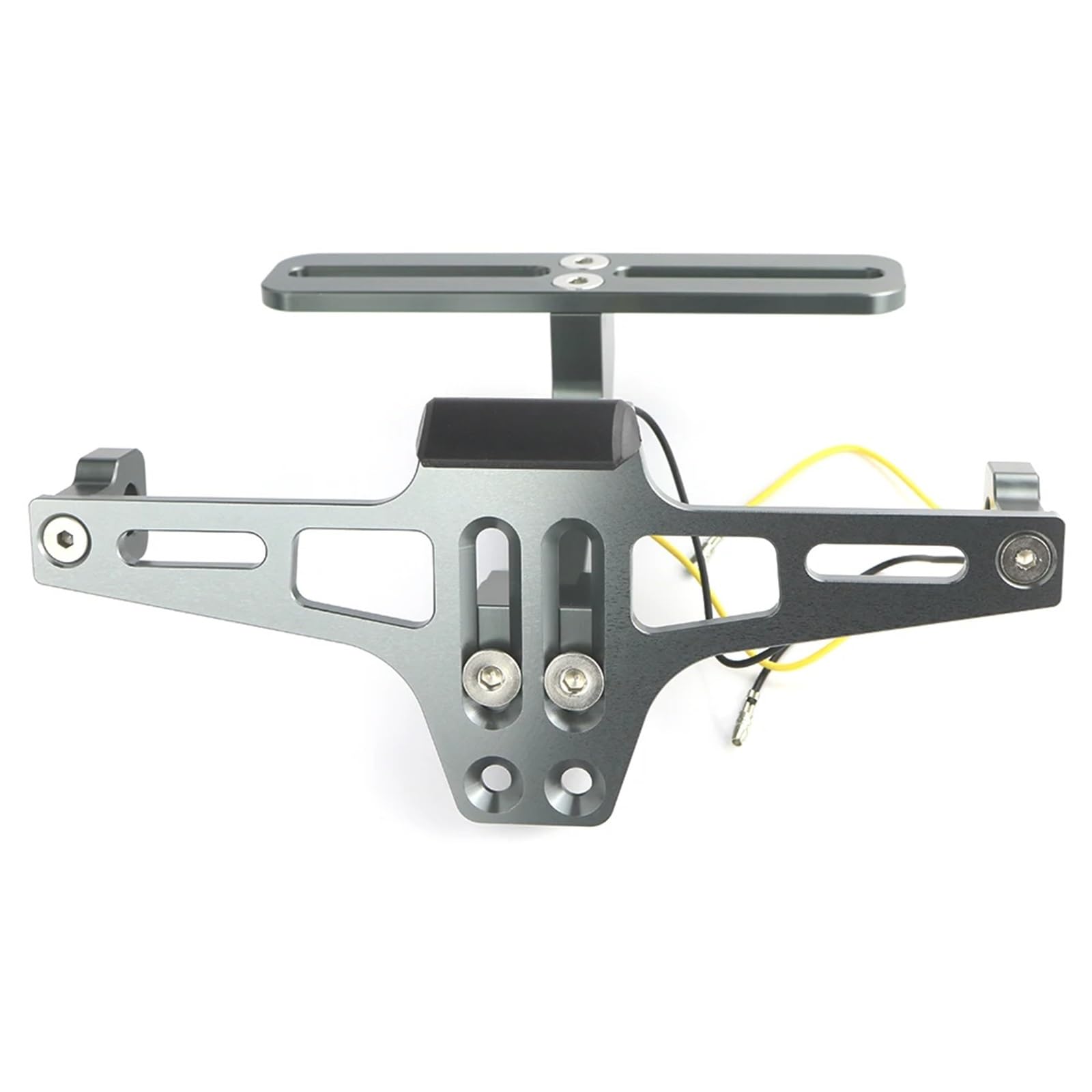 DSWILNV Kennzeichenhalter Motorrad Kompatibel Mit MV-Agusta Für F4 2000-2014 Für RR 2012-2017 Für R 2013-2014 Für RC 2015-2018 Motorrad-Kennzeichenhalterung(Gray) von DSWILNV