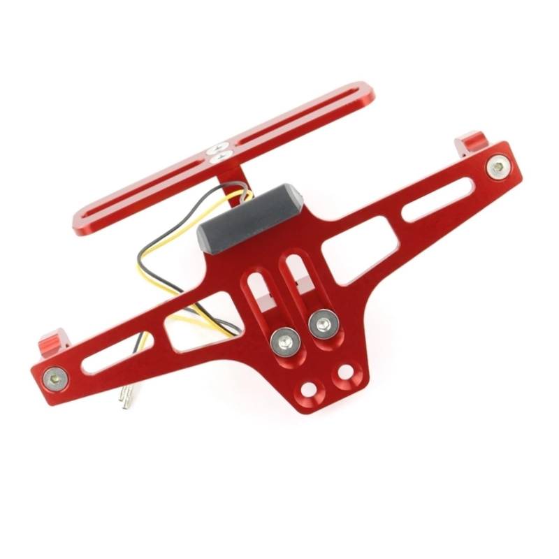 DSWILNV Kennzeichenhalter Motorrad Kompatibel Mit MV-Agusta Für F4 2000-2014 Für RR 2012-2017 Für R 2013-2014 Für RC 2015-2018 Motorrad-Kennzeichenhalterung(Red) von DSWILNV