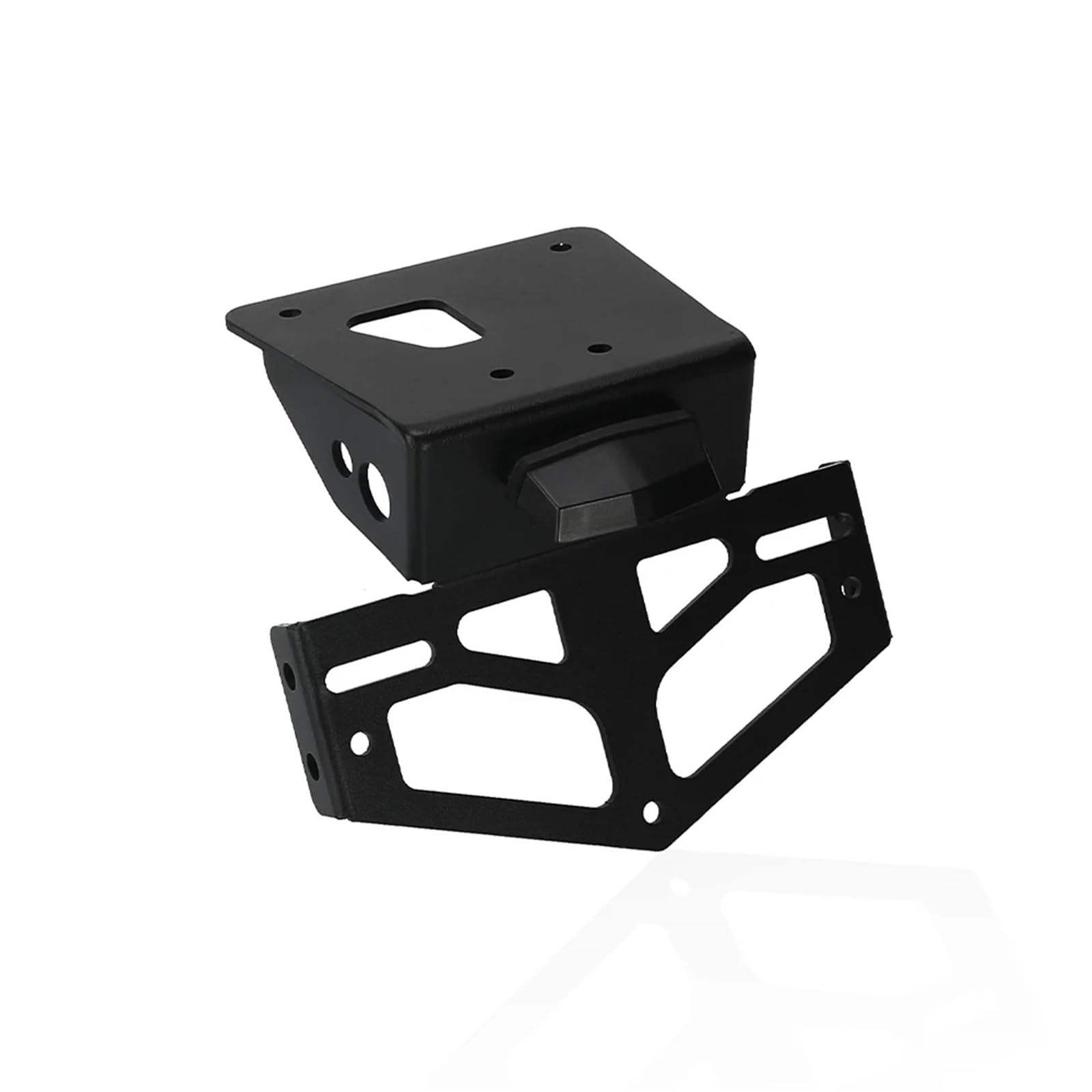 DSWILNV Kennzeichenhalter Motorrad Kompatibel Mit Msx125 Für Grom125 2022-2023-2024 Motorrad-Kennzeichenhalterhalterung, Heckklappe, Kotflügel-Ersatzsatz Beseitigen(Black with lamp a) von DSWILNV