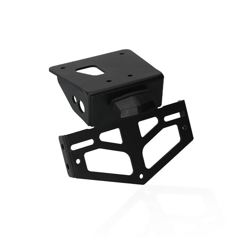 DSWILNV Kennzeichenhalter Motorrad Kompatibel Mit Msx125 Für Grom125 2022-2023-2024 Motorrad-Kennzeichenhalterhalterung, Heckklappe, Kotflügel-Ersatzsatz Beseitigen(Black with lamp a) von DSWILNV