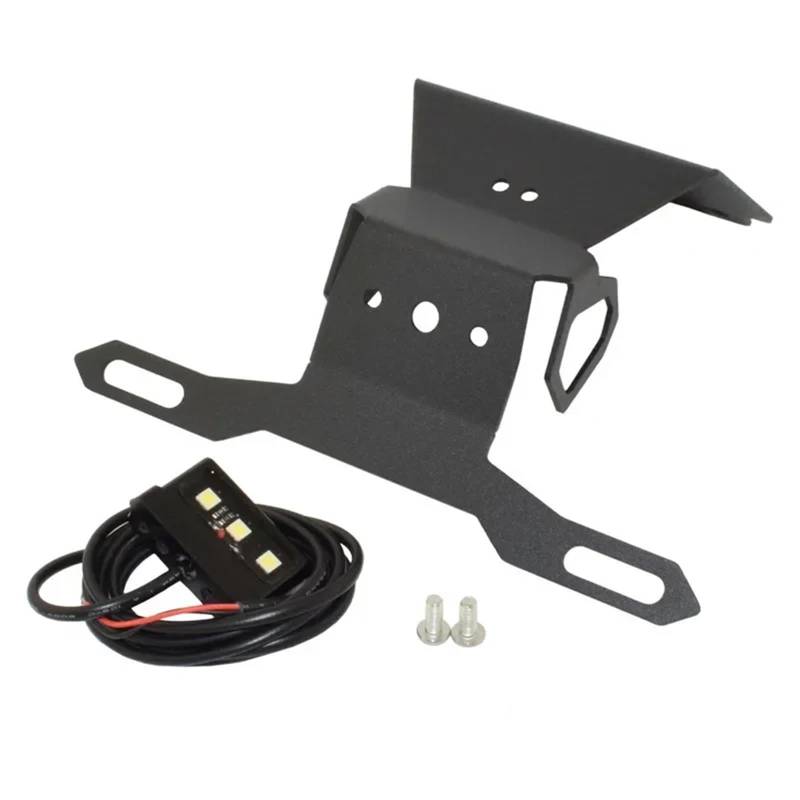 DSWILNV Kennzeichenhalter Motorrad Kompatibel Mit Suzuki Für GSX-R Für GSX-S 125 150 2017 2018 2019 2020 Motorrad-Kennzeichenhalterrahmen Mit Lichtersatzsatz von DSWILNV