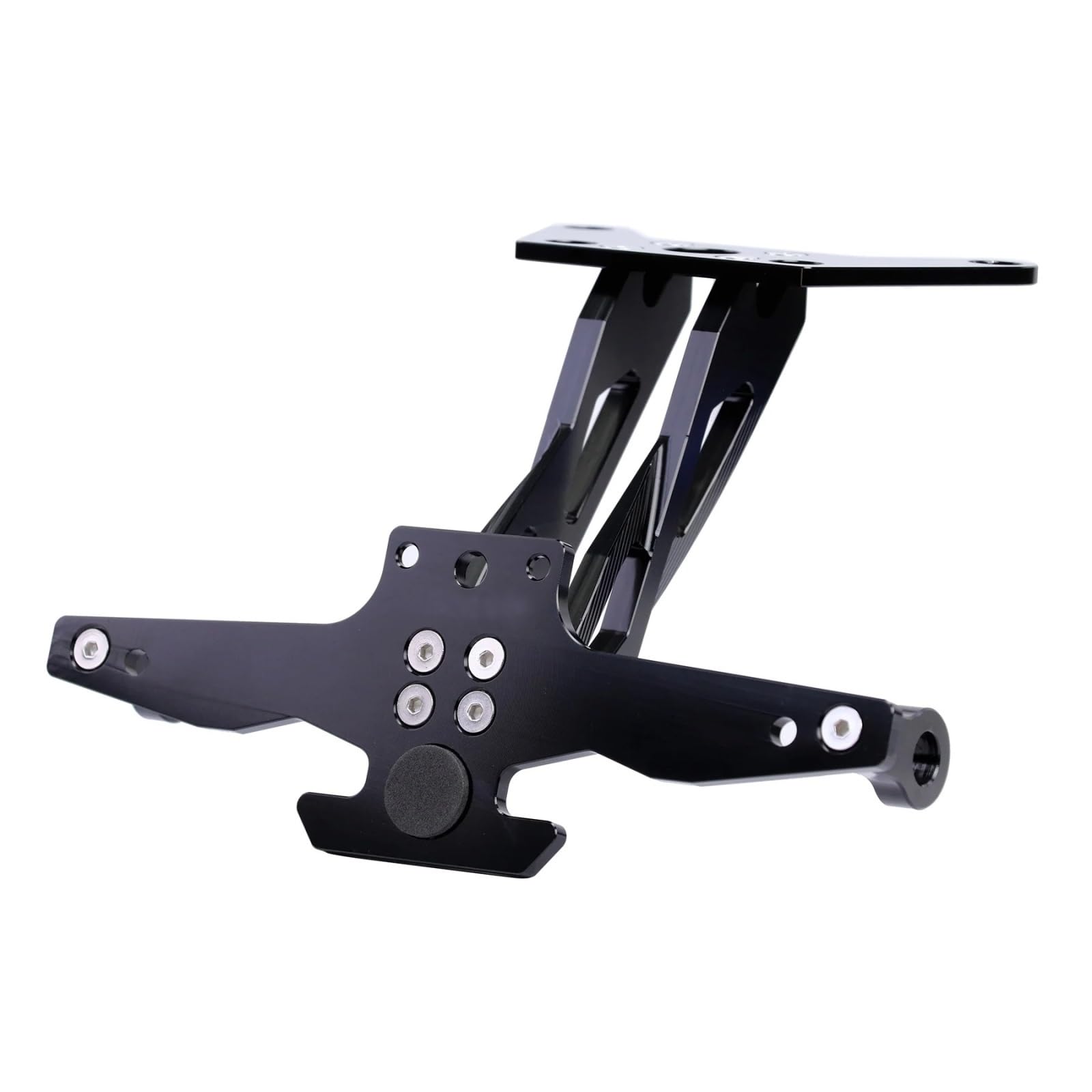DSWILNV Kennzeichenhalter Motorrad Kompatibel Mit Suzuki Für GSX250R Für GSX250 Motorrad-Kennzeichenhalterung Heckklappe Kotflügel Für Eliminator Mit Lichtzubehör(B Aluminum Black) von DSWILNV