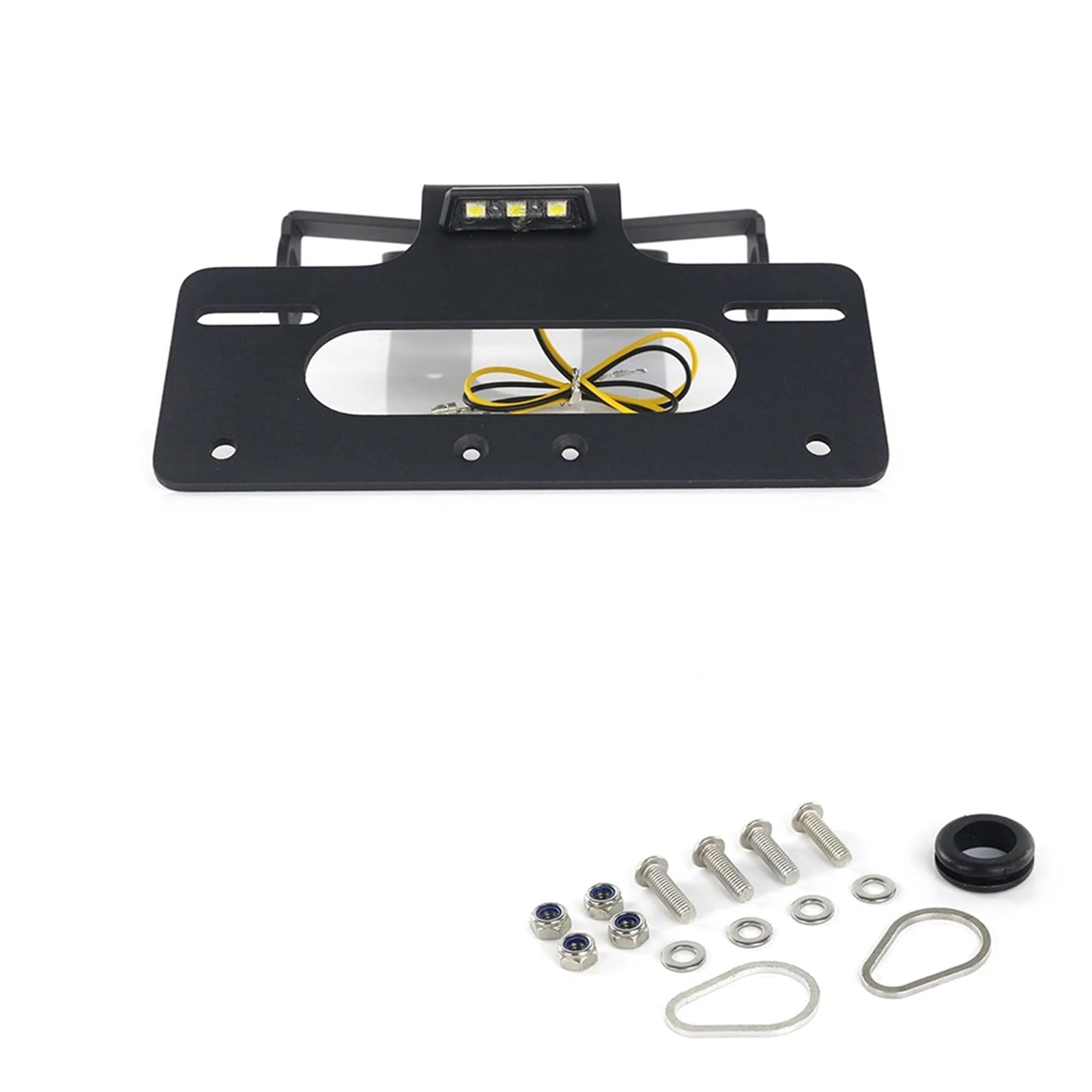 DSWILNV Kennzeichenhalter Motorrad Kompatibel Mit XSR-125 2021 2022 2023 2024 Motorrad-Kennzeichenhalter Hinten Kennzeichenhalter Heckklappe Kotflügel-Entfernungsset Mit Licht(with Reflector) von DSWILNV