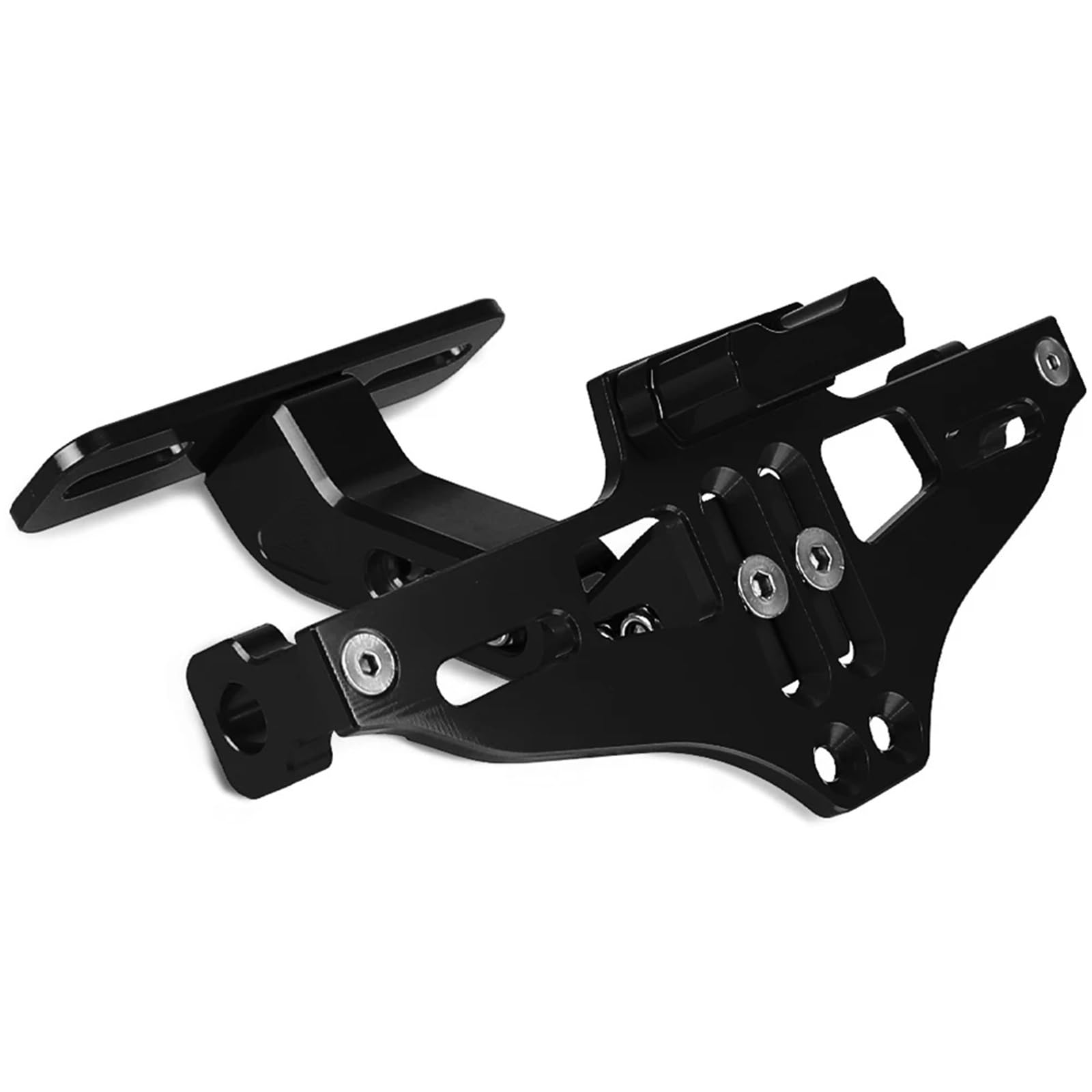 DSWILNV Kennzeichenhalter Motorrad Kompatibel Mit Yamaha Für XMAX125 Für XMAX200 Für XMAX250 Für XMAX300 Für XMAX400. Kennzeichenhalter Hinten Mit Rücklichthalterung(Black) von DSWILNV