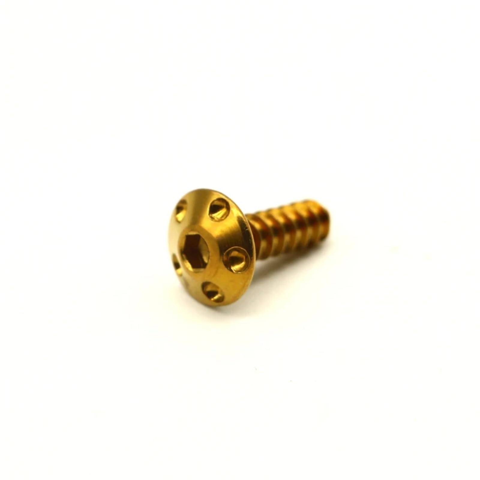 DSWILNV Motorrad Schrauben 1 Stück M5x15 Allgemeine Teile Motorrad Selbstschneidende Schrauben Edelstahl Motorrad Vergoldung Motor Fahrradschraube Motorrad Verkleidungsschrauben(Yellow) von DSWILNV