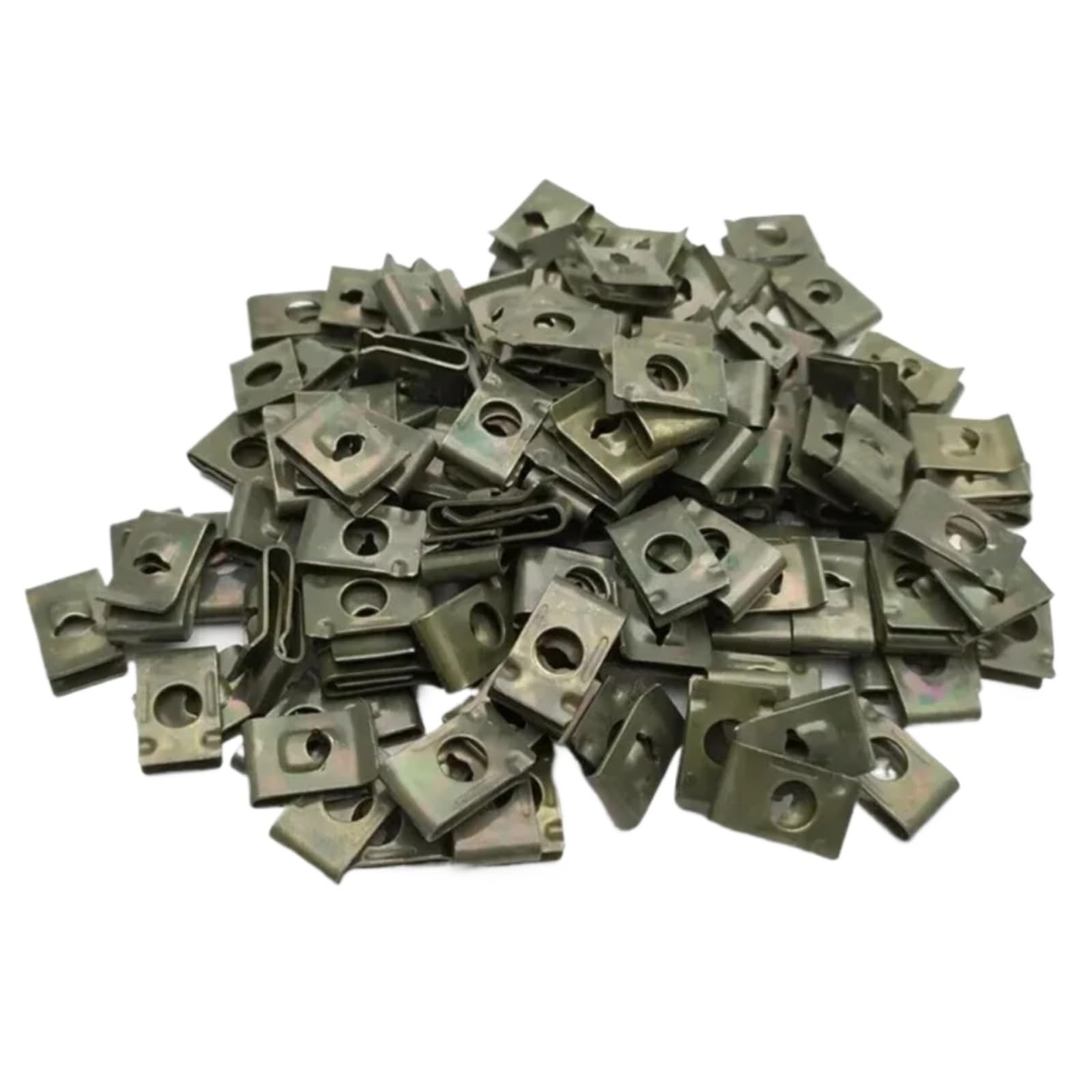 DSWILNV Motorrad Schrauben Allgemeine Teile Schraubbefestigungen, U-Typ, Motorräder, LKWs, Universeller Rostschutz-Clip, Stoßstange, Kotflügel, Verkleidung, Befestigungsclips, Klemme(50x) von DSWILNV