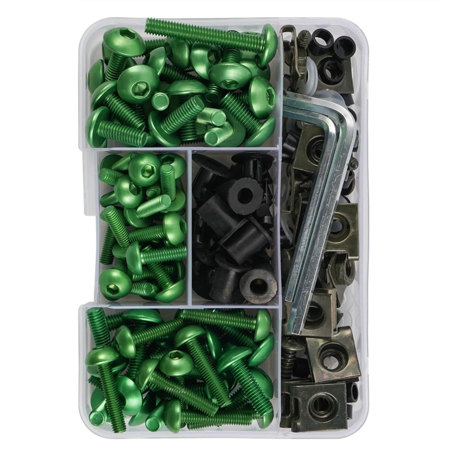 DSWILNV Motorrad Schrauben Kompatibel Mit Aprilia Für Rsv4 Für Factory Aprc Abs 2013–2015. Motorradschrauben Motorhauben, Motorrad-Karosserieschrauben, Verkleidungsschrauben-Set(Green) von DSWILNV