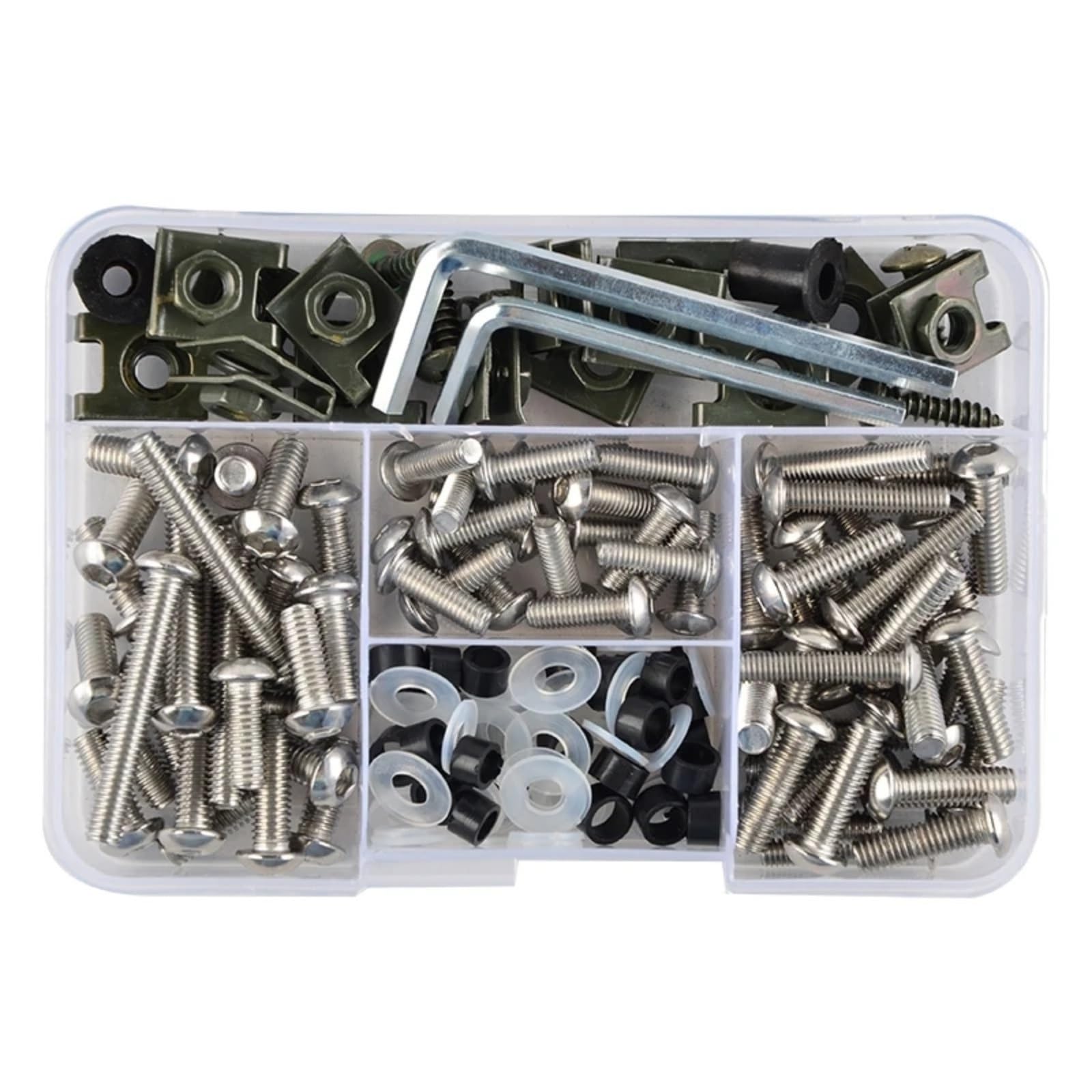 DSWILNV Motorrad Schrauben Kompatibel Mit Yamaha 155-teiliges Motorrad-Verkleidungs-Schrauben-Sortiment-Set Karosserie-Windschutzscheibe M5-M6-Schrauben-Verkleidungs-Schrauben-Set von DSWILNV