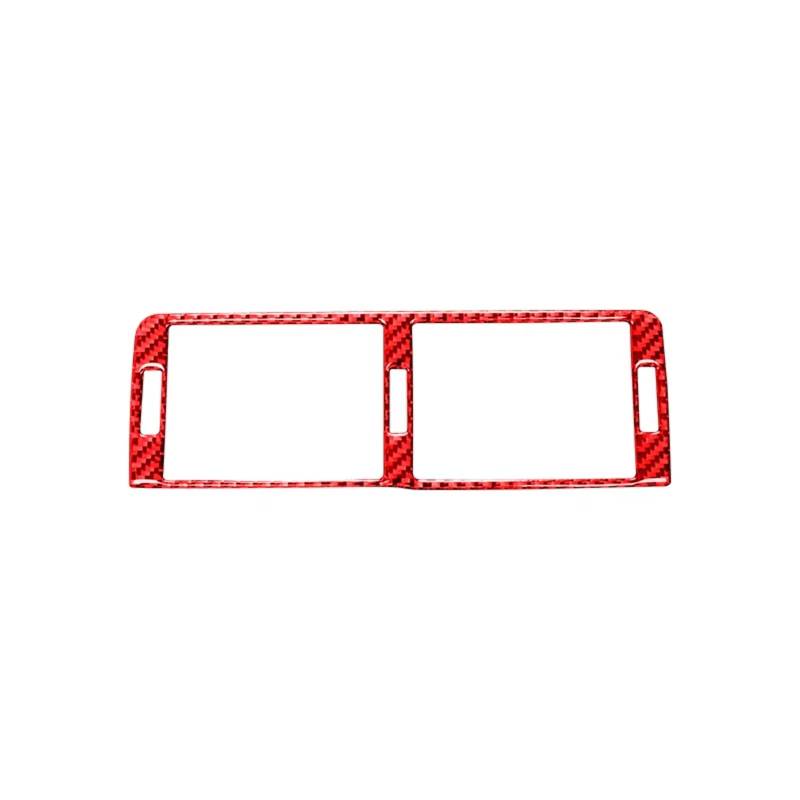 DSWILNV Navigation CD Panel Kompatibel Mit 3er-Serie Für E46 1999 2000 2001 2002 2003 2004 1 Stück Auto-Armaturenbrett Steckdosen-Dekoration Rahmenabdeckung Aufkleber(Red) von DSWILNV