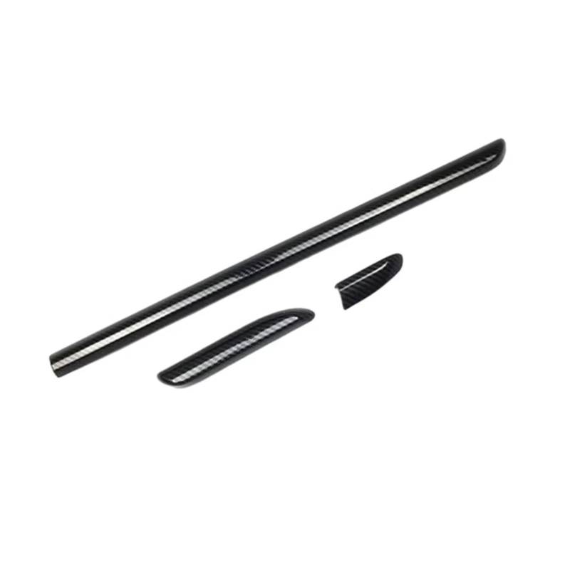 DSWILNV Navigation CD Panel Kompatibel Mit A3 8V 2014 2015 2016 2017 2018 2019 2020 3 Stück Auto-Innenkonsole Armaturenbrett-Formteile Mittelzierstreifen Dekorabdeckung ABS(Black) von DSWILNV