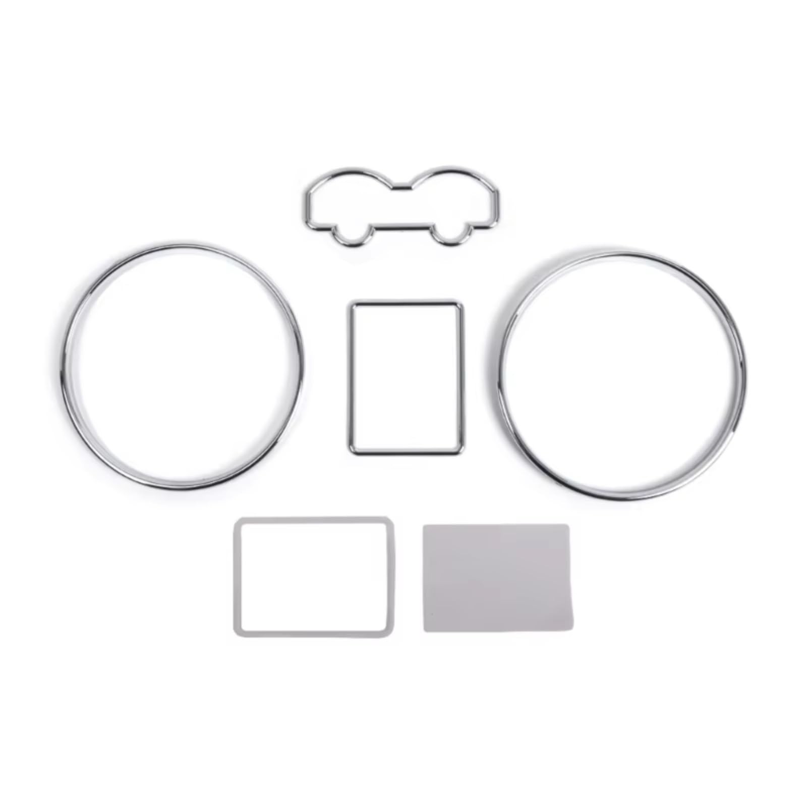 DSWILNV Navigation CD Panel Kompatibel Mit Ford Für Mkiv 1997 1998 1999 2000 2001 2002 2003 1 Set Armaturenbrett-Messringe Verkleidung Auto-Innenraum 7HH807029 von DSWILNV