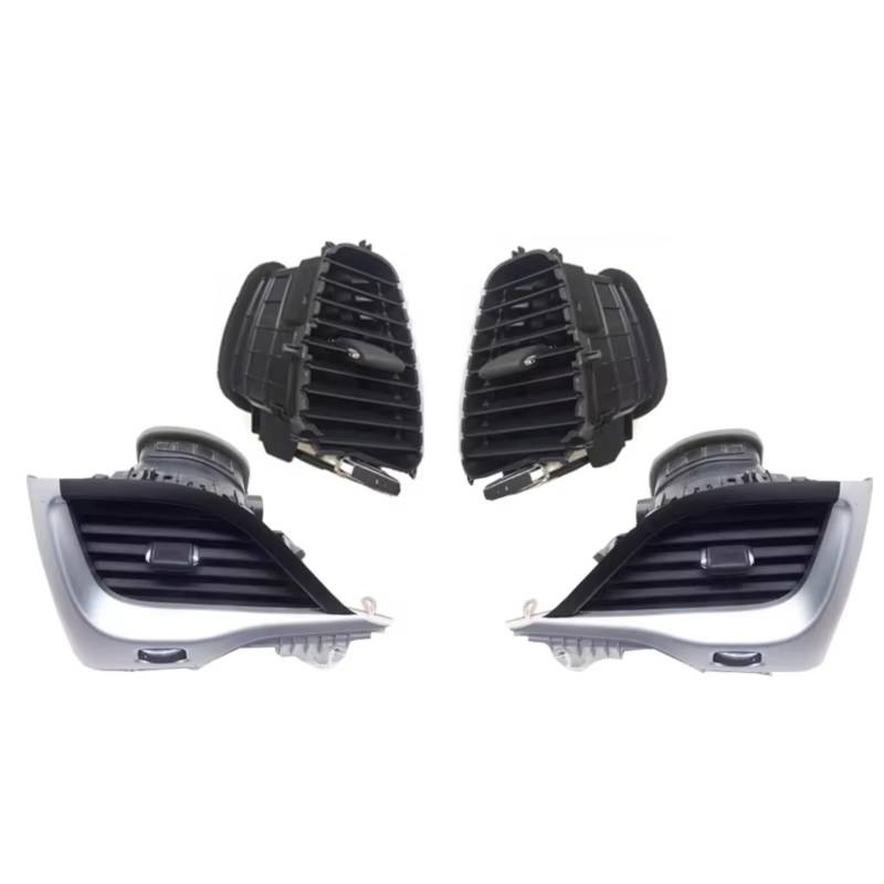 DSWILNV Navigation CD Panel Kompatibel Mit Jeep Für Cherokee 2017 2018 1 Stück Links Und Rechts Lüftungsschlitze Für Das Armaturenbrett Klimaanlage Auslass Lüftungszentrum Zubehör(1Set-4PCS) von DSWILNV