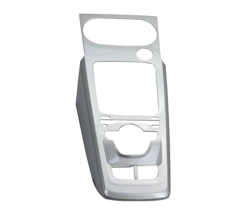 DSWILNV Navigation CD Panel Kompatibel Mit Q2 2018 2019 2020 2021 2022 1 Stück Konsole Handbremse Schalttafel Dekoration, Abdeckung Verkleidung Zubehör(B Silver no Start) von DSWILNV