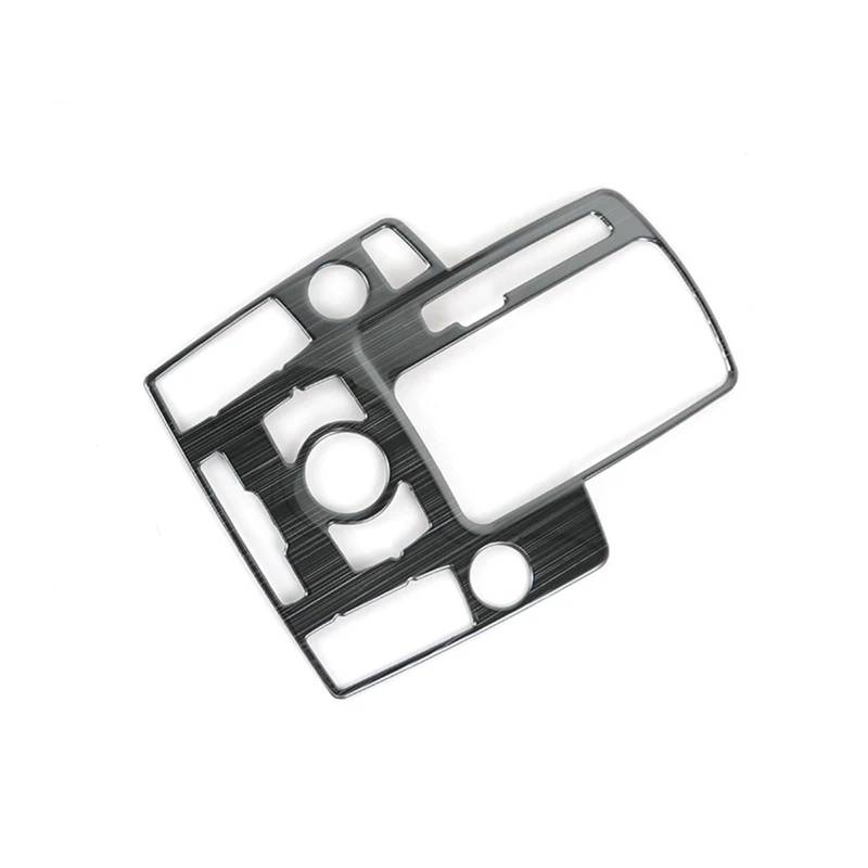 DSWILNV Navigation CD Panel Kompatibel Mit Q7 2008–2015 Auto-Konsole Schalthebel Multimedia-Taste Rahmenabdeckung Verkleidung Kohlefaser-Farbaufkleber Innenzubehör(Black) von DSWILNV