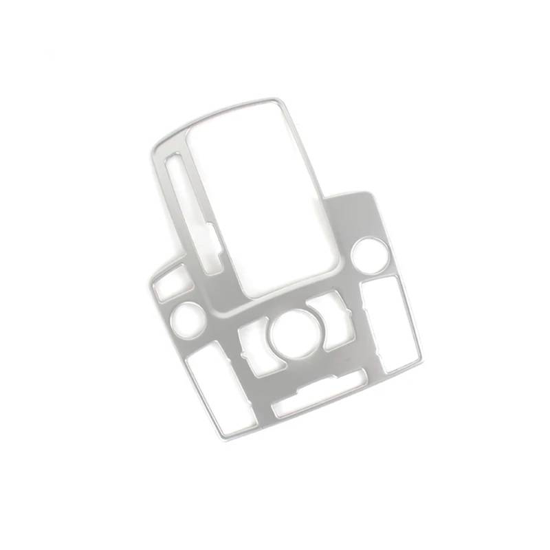 DSWILNV Navigation CD Panel Kompatibel Mit Q7 2008–2015 Auto-Konsole Schalthebel Multimedia-Taste Rahmenabdeckung Verkleidung Kohlefaser-Farbaufkleber Innenzubehör(Silver) von DSWILNV