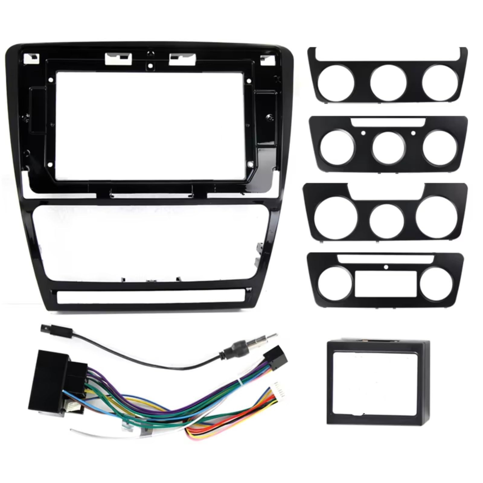 DSWILNV Navigation CD Panel Kompatibel Mit Skoda Für Octavia 2008 2009 2010 2011 2012 2013 1 Stück Autoradio Stereo-Multimedia-Player Armaturenbrett(SK03) von DSWILNV