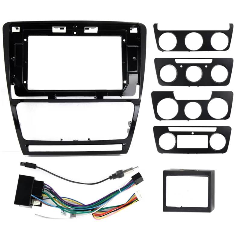 DSWILNV Navigation CD Panel Kompatibel Mit Skoda Für Octavia 2008 2009 2010 2011 2012 2013 1 Stück Autoradio Stereo-Multimedia-Player Armaturenbrett(SK03) von DSWILNV