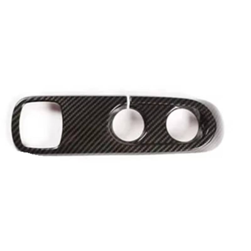 DSWILNV Navigation CD Panel Kompatibel Mit Smart Für Fortwo 451 2009 2010 2011 2012 2013 2014 2015 1 Stück Auto-Mittelkonsole Getriebeabdeckung Dekoration(Carbon Fiber Black) von DSWILNV