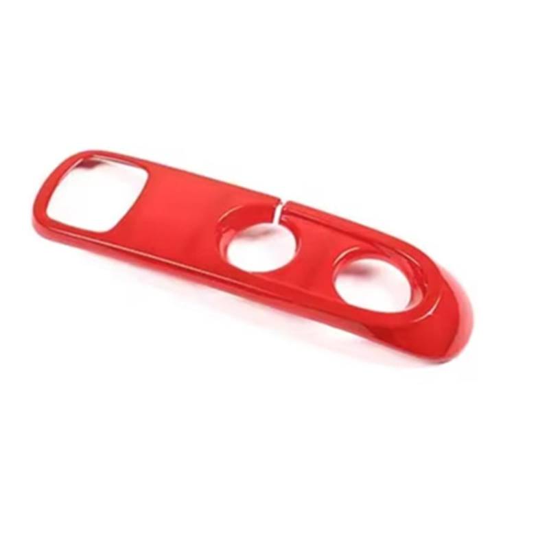 DSWILNV Navigation CD Panel Kompatibel Mit Smart Für Fortwo 451 2009 2010 2011 2012 2013 2014 2015 1 Stück Auto-Mittelkonsole Getriebeabdeckung Dekoration(Red) von DSWILNV