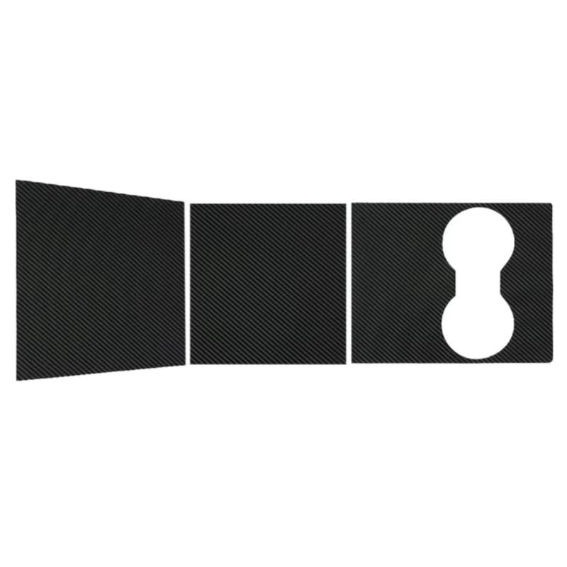 DSWILNV Navigation CD Panel Kompatibel Mit Tesla Für Model 3 1 Satz Wrap-Kit Für Die Mittelkonsole des Autos Aufkleber Für Das Armaturenbrett Matte Kohlefaser Ornamente Für Die Mittelkonsole von DSWILNV