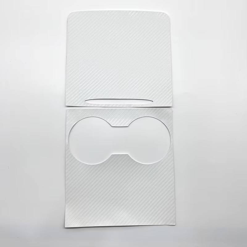 DSWILNV Navigation CD Panel Kompatibel Mit Tesla Für Model 3 2021 2022 2023 1 Stück Weißer Aufkleber Für Die Mittelkonsole Ornamente Für Das Zentrale Bedienfeld Autozubehör(White Carbon) von DSWILNV