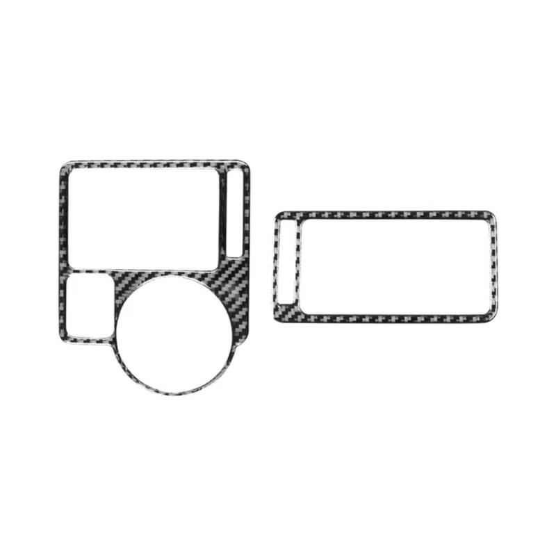 DSWILNV Navigation CD Panel Kompatibel Mit VW Für Golf 4 1999 2000 2001 2002 2003 2004 1 Stück, Zierstreifen Für Die Mittelkonsole Links Und Rechts, Zubehör(2 Style A) von DSWILNV