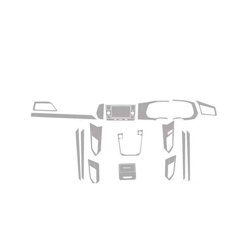 DSWILNV Navigation CD Panel Kompatibel Mit Vw Für J&etta 2019 2020 2021 2022 2023 1 Stück Links Und Rechts Autoaufkleber Mittelkonsole Bildschirm, Armaturenbrett Getriebezubehör(Right Hand Drive) von DSWILNV