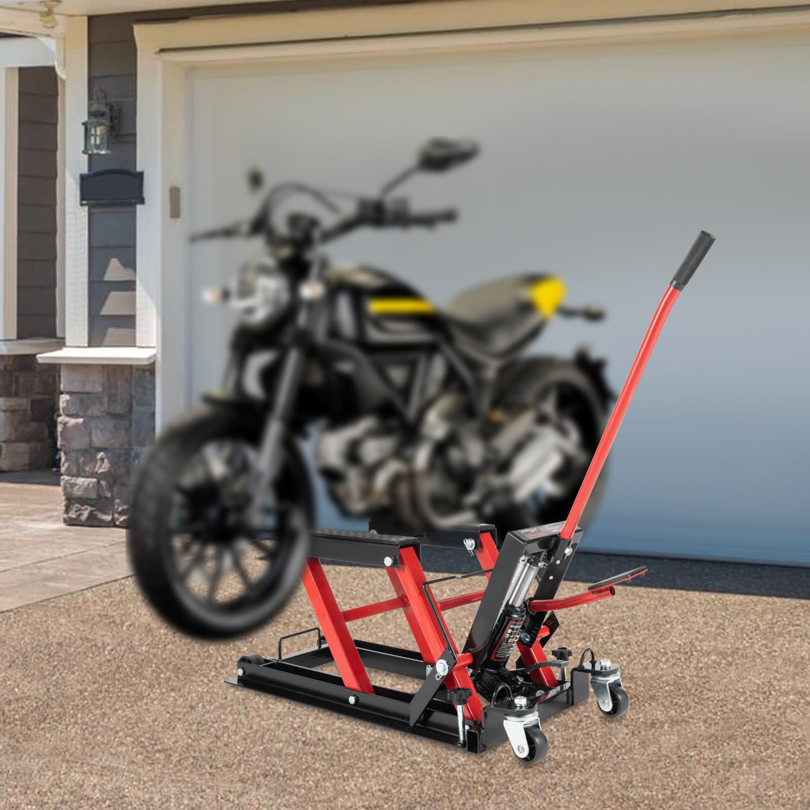 DSYOGX - Motorradheber Hydraulisch, Motorrad Hydrauliklift bis 680kg Tragfähigkeit, 115-365mm Hebebereich Motorradhebebühne Motorrad-Hydraulik-Hebebühne für Garage, Werkstatt oder auf der Rennstrecke DSYOGX - Motorradheber Hydraulisch, Motorrad Hydrauliklift bis 680kg Tragfähigkeit, 115-365mm Hebebereich Motorradhebebühne Motorrad-Hydraulik-Hebebühne für Garage, Werkstatt oder auf der Rennstrecke von DSYOGX