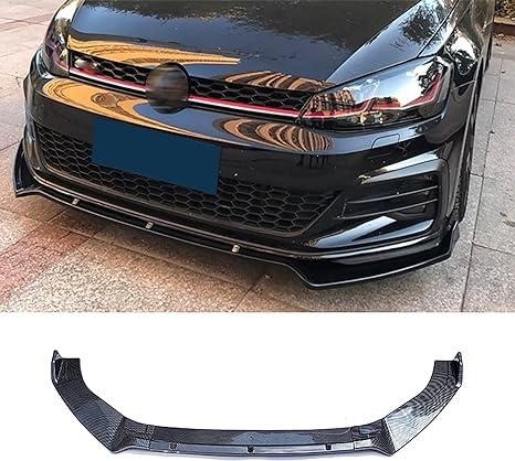 DSYYNAY LèVre Frontspoilerlippe für VW Golf 7 MK7 7,5 R GTI GTD 2014 2015 2016 2017 2018 2019, Spoiler, Trennspoiler, Diffusor, Außenzubehör, Karosserieschutz (Carbon Stre von DSYYNAY