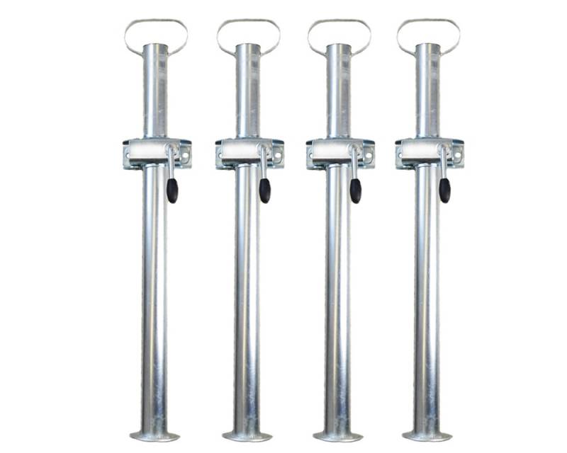 The Drive | 4x Anhänger Stützen mit Klemmhalter für PKW-Anhänger | Stelzfuß | Fallstützen | Anhängerstütze | Länge: 700mm Ø: 48mm von The Drive