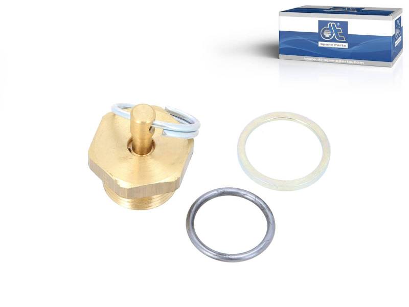 DT Spare Parts Entwässerungsventil 3.72185 M22 x 1,5 SW: 27 H: 17,5 mm Ablassventil für LKW, Bus von DT Spare Parts