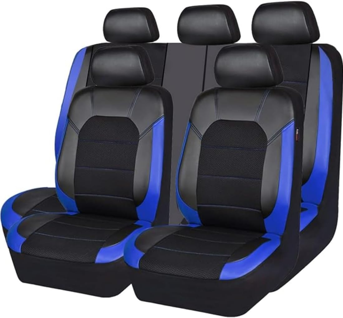 DTGPRO Autositzbezug-Set passend für MB Klasse C C63S W205 C180d C180 W205 C200 W205 C220 W205 C250 W205 C250 W205 Sport C300 W205 Sport passend für Autositzbezüge_Blau von DTGPRO