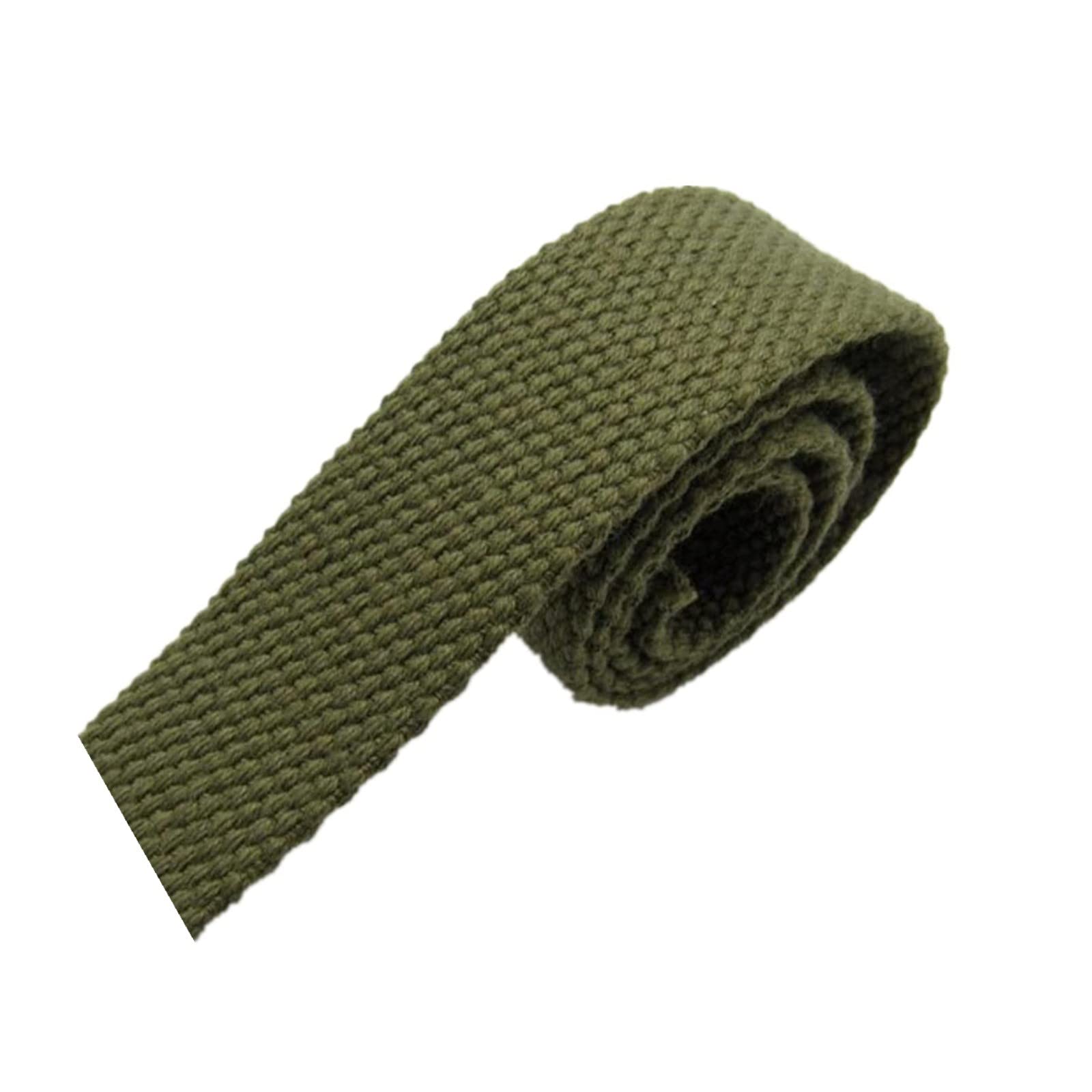 DTKJ Strapazierfähiges Gurtband aus Baumwolle für Rucksäcke, Gepäck, Gepäck, Gürtel, 9,1 m, armee-grün, 20 mm, von DTKJ