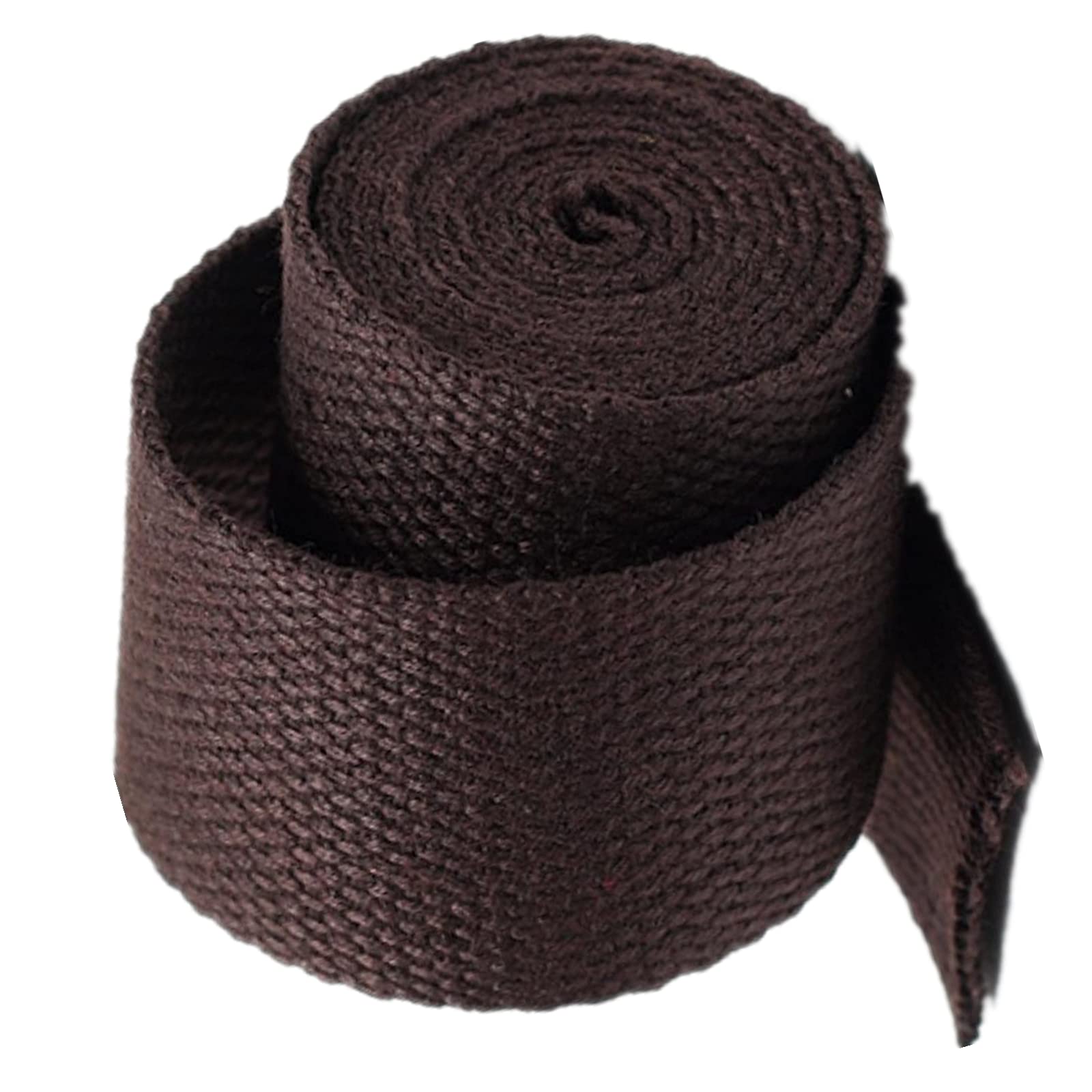DTKJ Strapazierfähiges Gurtband aus Baumwolle für Rucksäcke, Gepäck, Gepäck, Gürtel, 9,1 m, dark coffee, 25 mm, von DTKJ