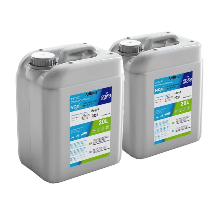 DTP-SOFT AdBlue 2 x 20L | Hochreine AdBlue-Harnstofflösung für die SCR-Abgasbehandlung, 20/25 Liter, hohe Qualität (2 x 20L) von DTP-SOFT