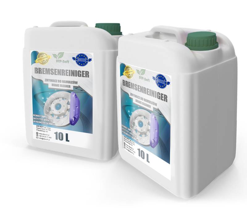 DTP-SOFT Bremsenreiniger 2X 10 Liter | Werkstattreiniger Frei von Aceton | Teilereiniger Entfetter Montagereiniger Acetonfrei 20 L von DTP-SOFT