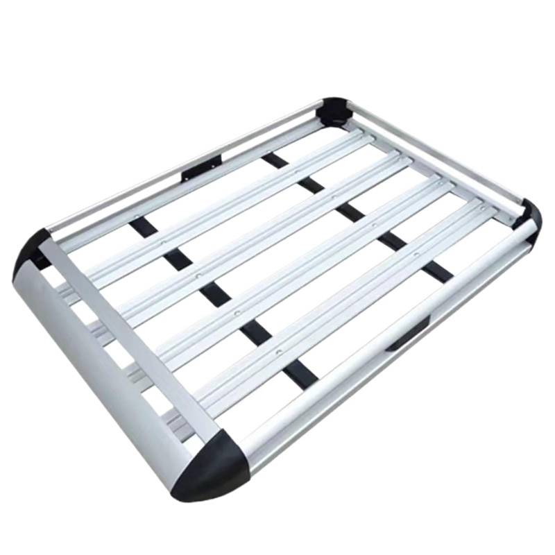 Dachträger Aluminiumlegierung 127 x 90 cm, 140 x 100 cm, doppellagiger Autodachgepäckträger, passend für SUV-Dächer. Aluminium-Dachträger(127x90 Silver) von DTYBJN