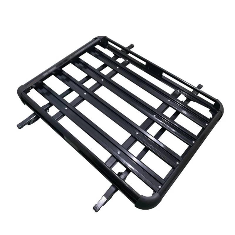 Dachträger Doppelstöckiger Autodachträger, passend für SUV-Dächer, Frachtkorb aus Aluminiumlegierung, Frachtdachträger. Aluminium-Dachträger(Black 160x100cm) von DTYBJN