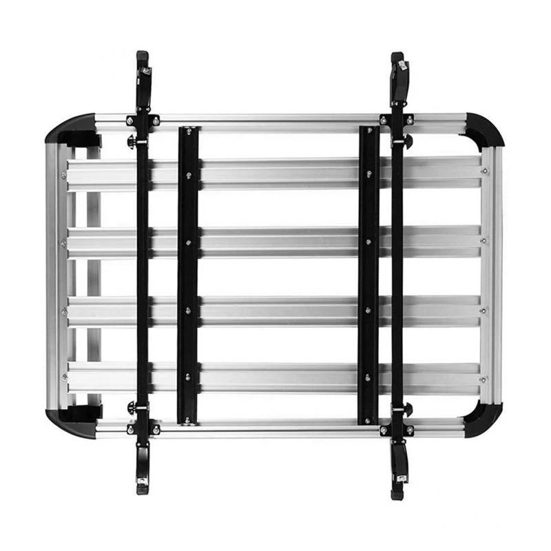 Dachträger Doppelstöckiger Autodachträger, passend für SUV-Dächer, Frachtkorb aus Aluminiumlegierung, Frachtdachträger. Aluminium-Dachträger(Silver 160x100cm) von DTYBJN
