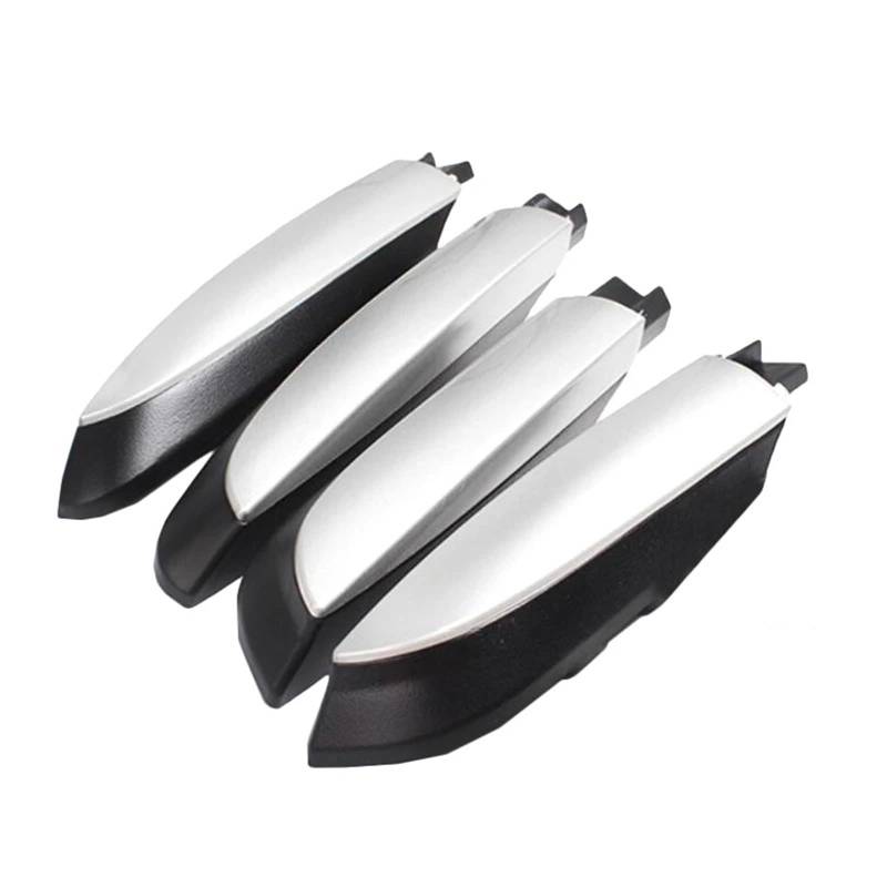 Dachträger Passend für Toyota RAV4 2013–2018, Endabdeckungsschale für Dachgepäckträgerschiene, Ersatzabdeckungsschale, ABS, Schwarz/Silber, 4 Stück. Aluminium-Dachträger von DTYBJN
