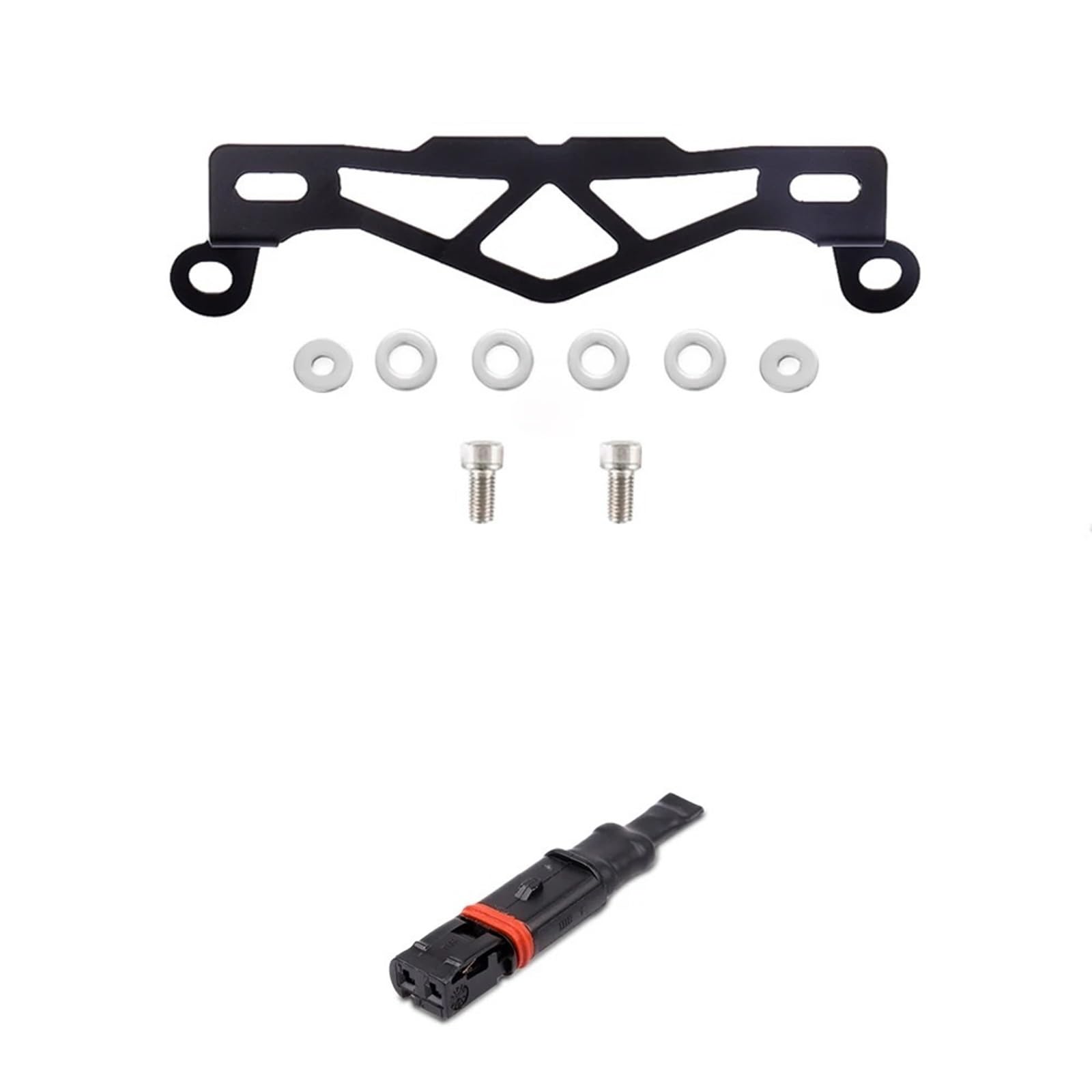 Kennzeichenhalter Kennzeichenhalter Low-Mount Fender Eliminator Halterung Passend für BMW S1000RR 2019-2024 Seitliche Kennzeichenhalterung(Bracket and Plug) von DTYBJN